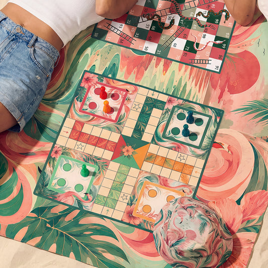 Flamingo beach mat (ludo Edition)