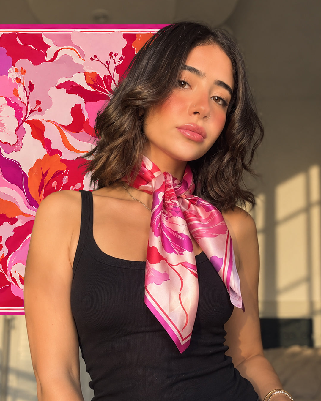 flows-pink Scarf