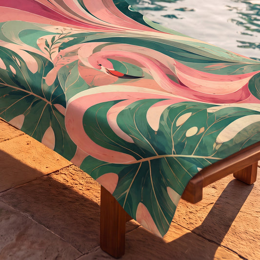 flamingo towel