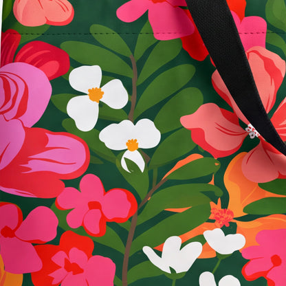 flowerd tote bag