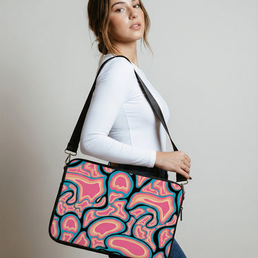 Abstract pink laptop sleeve