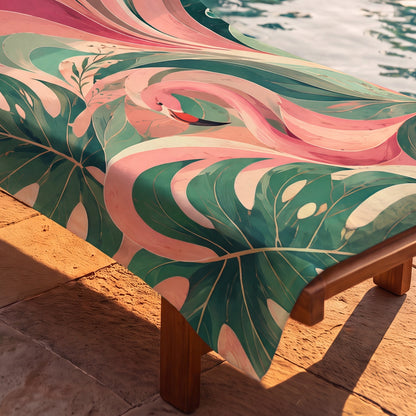 flamingo towel