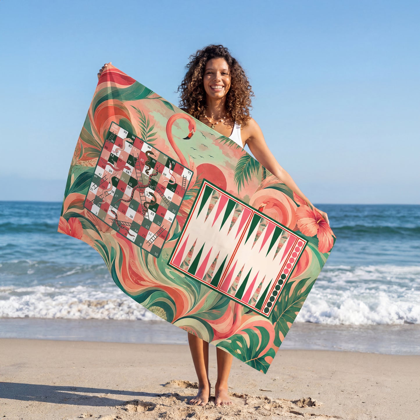 Flamingo beach mat (Tawla Edition)
